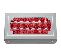 Rose préservée de qualité A de 2 à 3 cm, roses éternelles naturelles de première qualité, rose immortelle qui dure de 3 à 5 ans pour la fête des mères, la Saint-Valentin, les anniversaires, décoration