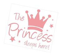Rose Sticker Mural Couronne Princesse en Pvc, Décor Chambre | Autocollant Mural DIY à Coller et Décoller, sans Résidu, pour Nurseries et Bureaux, Style Cartoon Délicat