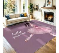 Rose Tapis Salon 120 x 180 cm, Antidérapant Et Lavable En Machine Tapis, Poil Ras Moderne Élégant Danseuse Classique Français Tour Tapis Pour Exterieur Interieur Chambre Salle À Manger Bureau