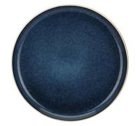 Rose&Tulipani Assiette Plate Bleue en grès Diamètre 25 cm