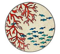 Rose & TULIPANI Dessous de Plat Corail Sea Life