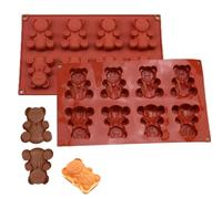 RoseFlower 1 Pièces Silicone Moule Ourson Guimauve, Moules Ours 8 Cavités, Moule Silicone Ourson Guimauve Gelée Chocolat Gâteau, Moule Nounours Silicone pour Pâtisserie Bonbons DIY