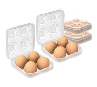 RoseFlower 2 Pièces 4 Grille Boite Oeuf, Boite a Oeufs en Plastique, Rangement Oeuf Range Oeuf, Boîte à Oeufs Plastique pour Frigo Réfrigérateur Camping, Conteneur de Stockage d'oeufs, Plateau à œufs