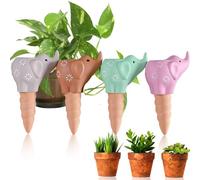 RoseFlower 4 Arrosage Plante Interieur, Ollas Terre Cuite, Planter Terre Cuite Extérieur, Terre Cuite Dispositifs d'Arrosage Automatiques en Céramique pour Vacances Plante-A103