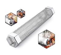 RoseFlower BBQ Smoker Tube, En acier inoxydable Boîte Fumeur Barbecue - 12" Portable Générateur de Fumée Fonctionne avec un Barbecue au Charbon de Bois électrique ou Fumoir - Fumer Froid/Chaud
