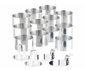 Rosenstein & Söhne 12 emporte-pièces ronds Ø 8 cm avec poussoirs et supports
