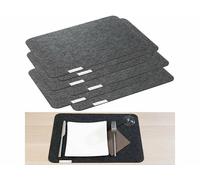Rosenstein & Söhne 12 sets de table en feutre - 45 x 30 cm - Gris foncé