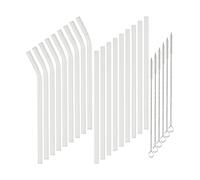 Rosenstein & Söhne 18 pailles en verre borosilicate avec brosses de nettoyage