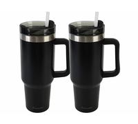 Rosenstein & Söhne 2 gobelets isothermes 1,2 L à double paroi - coloris noir