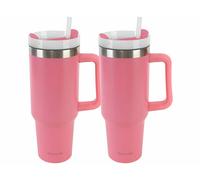 Rosenstein & Söhne 2 gobelets isothermes 1,2 L à double paroi - coloris rose