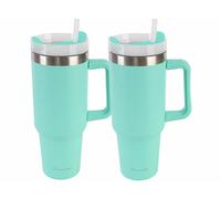 Rosenstein & Söhne 2 gobelets isothermes 1,2 L à double paroi - coloris vert d'eau