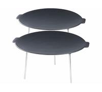 Rosenstein & Söhne 2 planchas en fonte pour camping, barbecues et pique nique