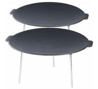 Rosenstein & Söhne 2 planchas en fonte pour camping, barbecues et pique nique
