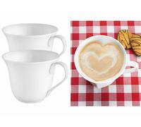 Rosenstein & Söhne 2 tasses en porcelaine en forme de cœur