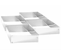 Rosenstein & Söhne 4 cadres à pâtisserie extensibles en acier inoxydable