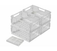 Rosenstein & Söhne 4 organisateurs pliables pour réfrigérateur 31 x 20,5 x 13 cm
