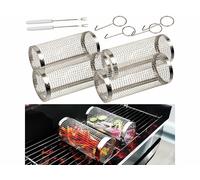 Rosenstein & Söhne 4 paniers de cuisson pour barbecue en acier inoxydable