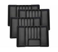 Rosenstein & Söhne 4 rangements à couverts extensibles pour tiroirs 59 x 42 x 5,5 cm