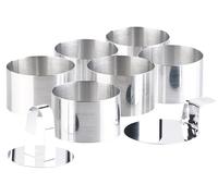 Rosenstein & Söhne 6 emporte-pièces ronds Ø 8 cm avec poussoir et support