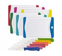 Rosenstein & Söhne 6 planches à découper colorées 20 x 15 cm avec 6 couteaux