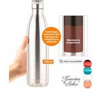 Rosenstein & Söhne Bouteille isotherme 750 ml à double-paroi en acier inoxydable