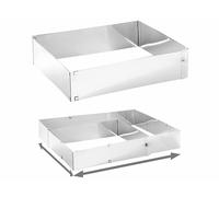 Rosenstein & Söhne Cadre à pâtisserie extensible en acier inoxydable