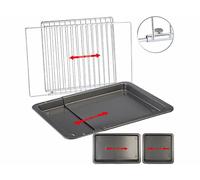Rosenstein & Söhne Grille de four et plaque de cuisson universelles extensibles