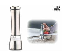 Rosenstein & Söhne Moulin poivre / sel électrique en inox avec broyeur en céramique - 21,5 cm