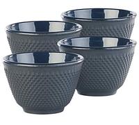 Rosenstein & Söhne 4 tasses à thé style Arare japonais - Noir