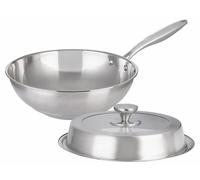 Rosenstein & Söhne Wok en acier inoxydable 28 cm avec couvercle