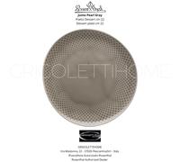 Rosenthal Junto Pearl Grey Assiette à Fruits, Dessert ou Piano 22 cm Porcelaine