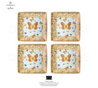 Rosenthal Le Jardin De Versace Lot 4 Coupelles Carrées en Porcelaine 12 x 12 cm