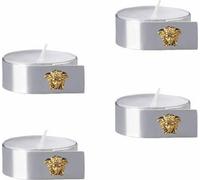Rosenthal Versace Bougies de table, lot de 4 Medusa Argent-Or, métal, 69201-321642-05885