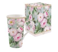 ROSES EN FLEUR coffret 1 mégamug 60 n porcelaine