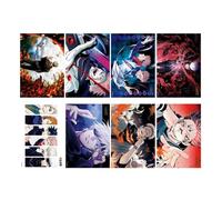 ROSETOR Lot de 8 affiches Jujutsu Kaisen - Poster d'anime japonais - Impression d'art pour décoration murale d'intérieur - Pour chambre d'enfant