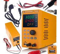 Rosfix AmpForce RAFEP-3210 – Alimentation de Laboratoire 0 – 32 V 10 A, Charge Rapide USB, Protection Contre les Surtensions et les Surintensités, Mém