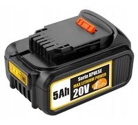 Rosfix Batterie de Remplacement Max Lithium Power 20 V 5 Ah | Compatible avec Dewalt | Indicateur de Charge LED | Li-ion, Sûre et Robuste