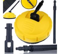 Rosfix Brosse de Nettoyage T-Racer - Double Buse Rotative, Protection Anti-Éclaboussures | Pour Terrasse, Allée, Façade | compatible avec nettoyeur haute pression Kärcher K2-K7
