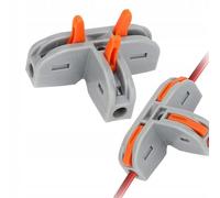 Rosfix Connecteur Électrique T11 - Borne de Raccordement 3 Pôles 400V 32A | Montage Sans Outil | 1 Entrée 2 Sorties | Pour Câble 0,08-4 mm² | Accessoire Électrique