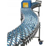 Rosfix FlexRoller Pro 60 | Convoyeur à Rouleaux Ciseaux 2,1 m | Largeur 60 cm | Modulaire, Flexible, Extensible | Pour Entrepôts, Production