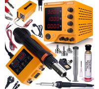 Rosfix Kit AmpRush RARES-3210 + Orange Husky OH660 – Alimentation de Laboratoire 32 V 10 A et Station de Soudage à Air chaud/900 m 2 en 1