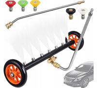 Rosfix Kit d'accessoires pour Nettoyeur Haute Pression: 5 Buses de Pulvérisation 0 – 40°, Raccord Rapide 1/4", Lance de 34 cm, Lance pour sous-sol ave