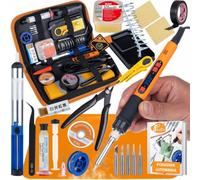 Rosfix Kit de fer à souder Pro 80 W LCD 17w1 6 pointes interchangeables 180-500 °C Organisateur