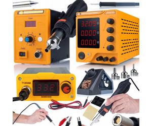 Rosfix Kit de Service Électronique ProTech Trio v1 (Station à Air Chaud, Station de Soudage T12, Alimentation)
