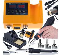 Rosfix Kit Orange Husky OH660 Électrique S + Station de Soudage 2-en-1 Strong Cosmico RSC100W – Air Chaud et Soudeuse Plastique 900M 100W, 400 Pinces