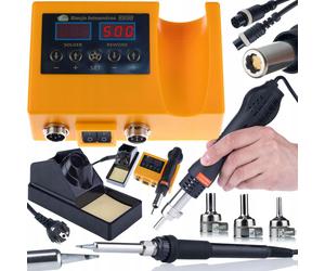 Rosfix Kit Orange Husky OH660 Électrique S + Station de Soudage 2-en-1 Strong Cosmico RSC100W – Air Chaud et Soudeuse Plastique 900M 100W, 400 Pinces