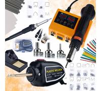 Rosfix Kit Orange Husky OH660 + Strong Cosmico RSC100W – Station de Soudage et Soudeuse Plastique 2 en 1, 660 W, LED, 230 V, 1200 Pinces, 3 Alimentati