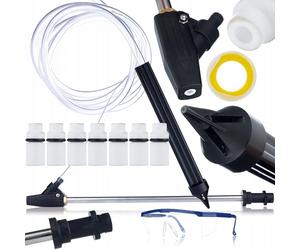 Rosfix Kit Sablage - Pièce de Rechange pour Nettoyeur Haute Pression Karcher K2-K7 | 7 Buses 160 Bar 10L/min | Injecteur avec Tuyau & Lunettes de Protection | Accessoires de Sablage Mouillé