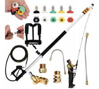Rosfix Lance Télescopique – 1,5 m à 7,3 m en Aluminium | 4000 PSI, Pression Max. 275 bar | Compatible avec Kärcher HD, HDS