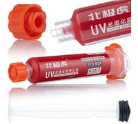 Rosfix Lötmaske Rouge 10ml Seringue avec Piston UV-härtend PCB Protection